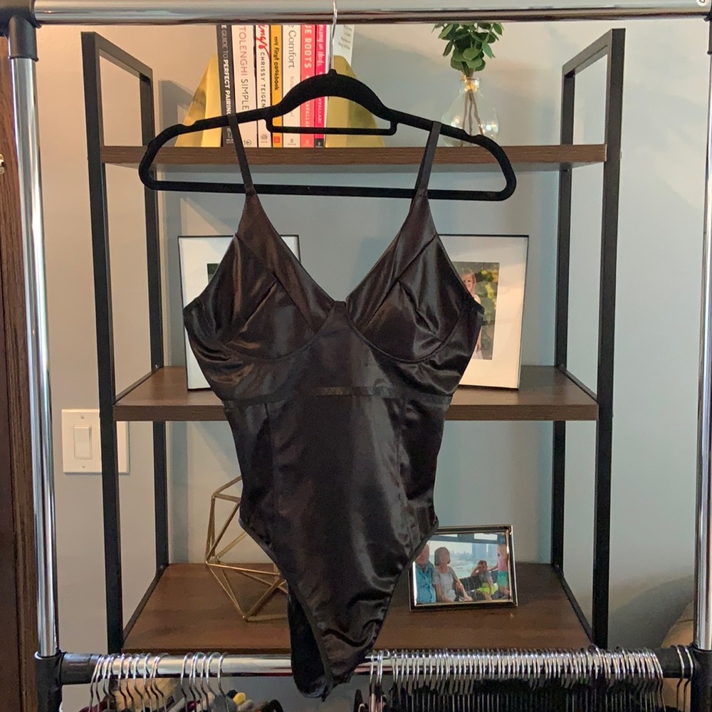 Silky Black Bodysuit